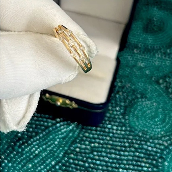 10K Gold Diamond Satellite Ring 💫 Multi Band Celestial Orbit 💫 - Picture 6 of 9